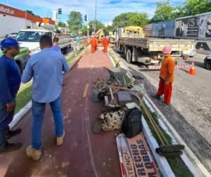 Obra emergencial interdita parcialmente a Avenida Beira-Rio e altera o trânsito na região