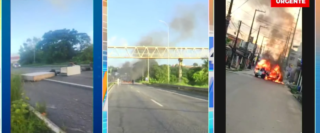 Moradores fecham BR-230 e incendeiam carro durante protesto em João Pessoa