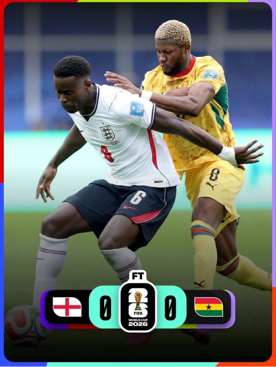 Gana segura Inglaterra e duelo de líderes do Grupo L não sai do zero Gana segura Inglaterra e duelo de líderes do Grupo L não sai do zero
