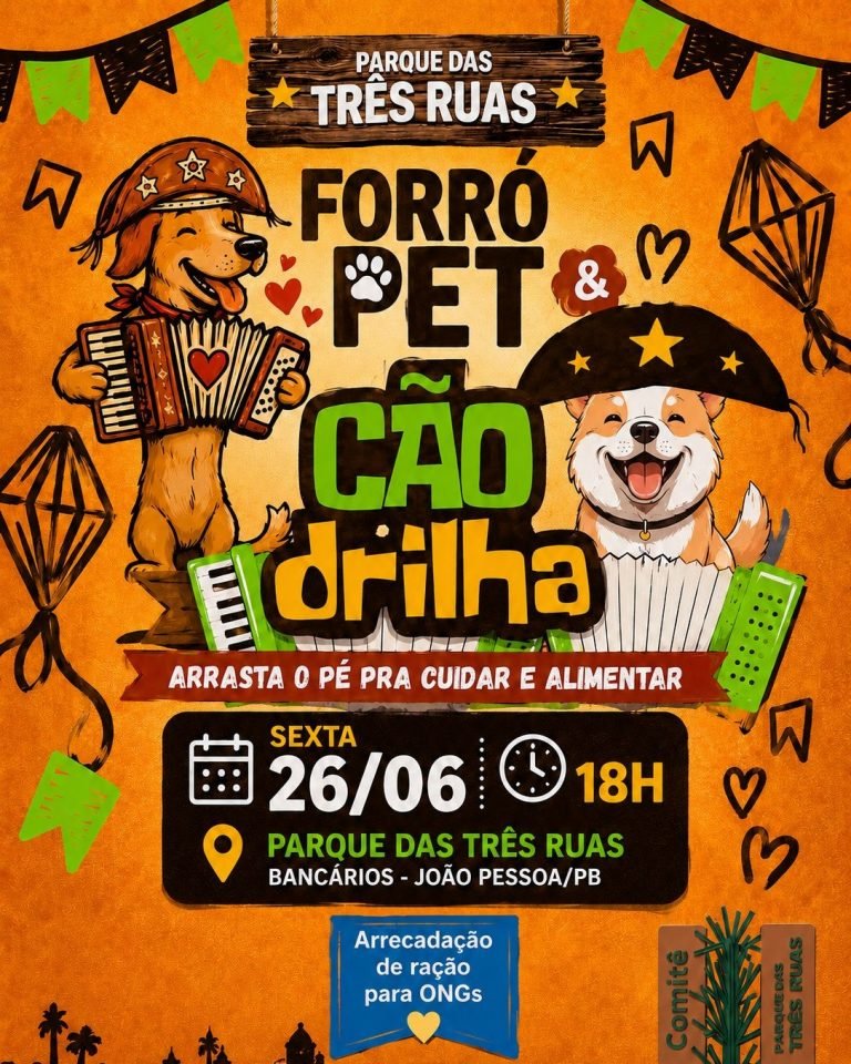 Parque das Três Ruas promove ‘Forró Pet & Cãodrilha’ para unir diversão e solidariedade