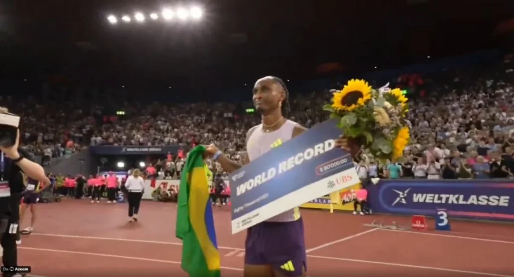 Alison dos Santos bate recorde mundial e ganha US$ 80 mil na Diamond League de Zurique