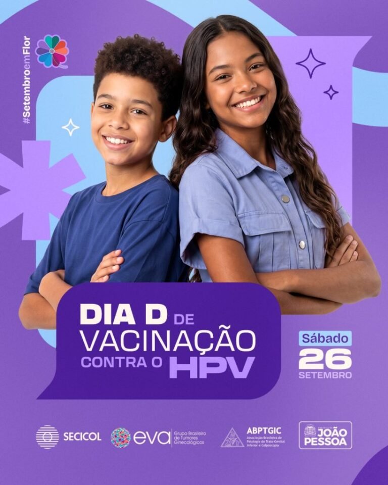 Dia D do ‘Setembro em Flor’ terá vacinação contra o HPV neste sábado em João Pessoa