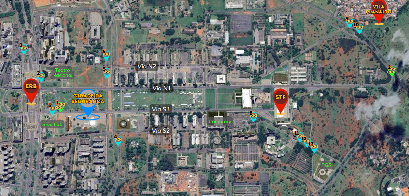 Detalhes de sinalização e restrições de trânsito para o desfile de 7 de Setembro e o Brasília Air Show