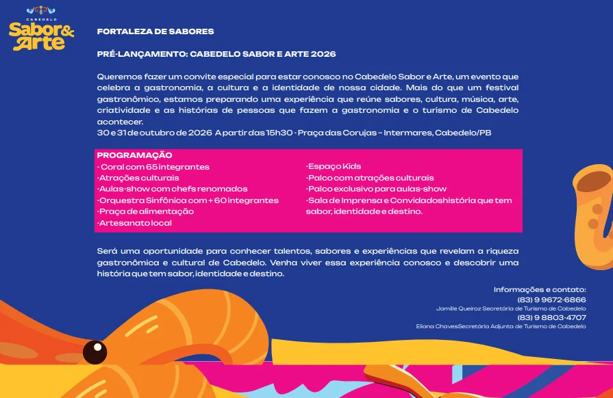 fortaleza de sabores cabedelo se prepara para o pre lancamento do maior evento gastronomico da paraiba 2